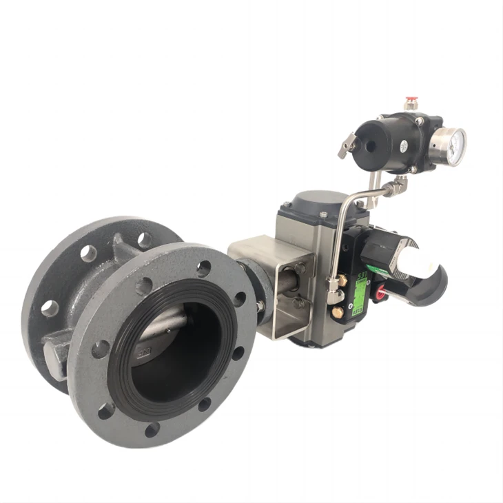 Pneumatic Cast Steel Flange Butterfly Valve